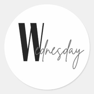 Wednesday  ronde sticker