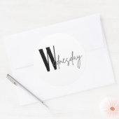 Wednesday  ronde sticker (Envelop)
