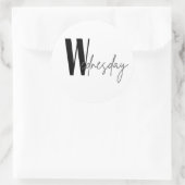 Wednesday  ronde sticker (Tas)