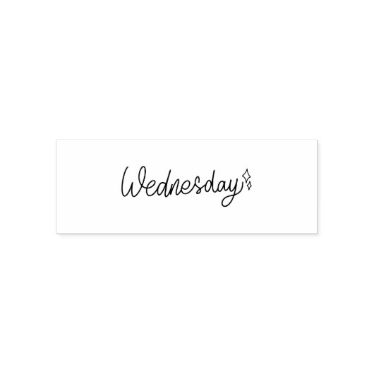Wednesday Weekday Journal Design Zelfinktende Stempel (Design)