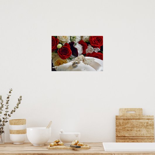 Wedringen en rozen poster (Keuken)