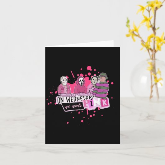 Weds. We Wear Nk Horror Villain Halloween Oct. Sok Kaart (Gele Bloem)