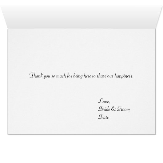 Wedstabel # Plaats kaart & bedankt Sjabloon (Binnen Horizontaal (Onder))