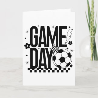 Wedstrijd Dag Voetbal Seizoen Moeder Retro Geruit  Kaart