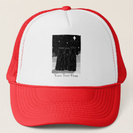 wedstrijd drie koningen zwarte en witte kerst trucker pet
