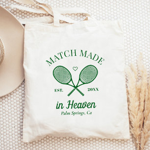 Wedstrijd gemaakt in Heaven Tennis Club Bacheloret Tote Bag