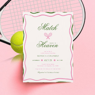Wedstrijd Made in Heaven Tennis Theme Vrijgezellen Kaart