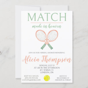 Wedstrijd Made in Heaven, Tennis Vrijgezellenfeest Kaart