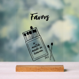 Wedstrijd Made in Heaven Wedding Favoriet Acryl Te Bord