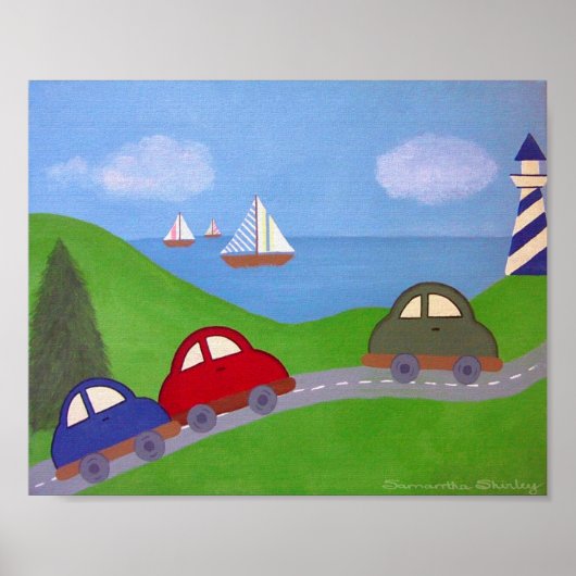 Wedstrijd Naar De Regatta - 8x10 Auto's Boot Jonge Poster (Voorkant)