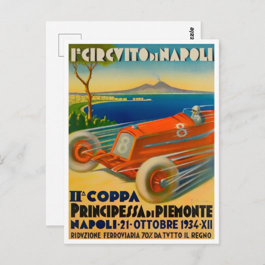  wedstrijd Napels 1934 Briefkaart (Voorkant / Achterkant)