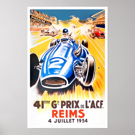  wedstrijd Reims 1954 Poster (Voorkant)