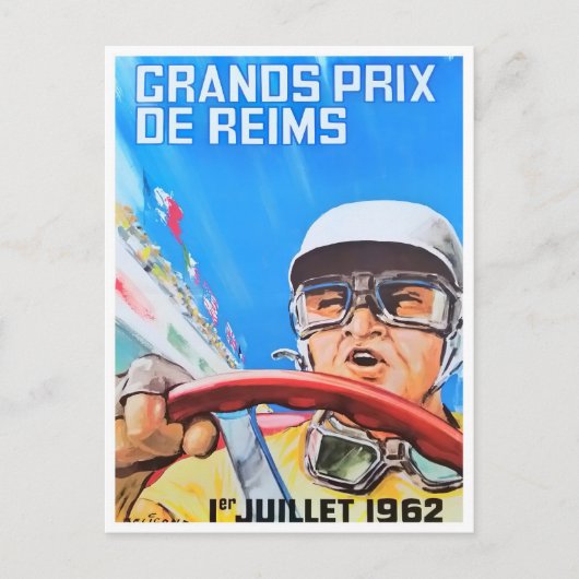  wedstrijd Reims 1962 Briefkaart (Voorkant)
