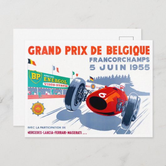  wedstrijd Spa 1955 Briefkaart (Voorkant / Achterkant)