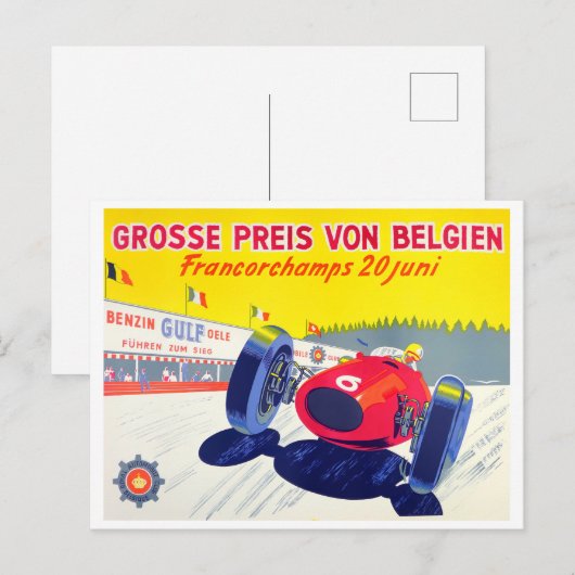 wedstrijd Spa 1956 Briefkaart (Voorkant / Achterkant)