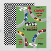  wedstrijd voor racewagens kaart (Voorkant / Achterkant)