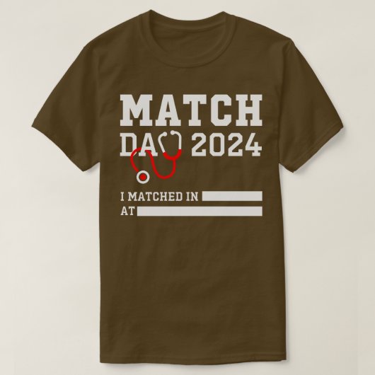 Wedstrijddag 2024 Medische residentie NRMP School  T-shirt (Design voorkant)