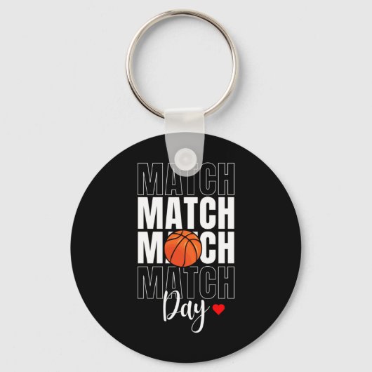 Wedstrijddag basketbal actief sleutelhanger (Voorkant)