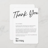 Wedstrijdtabel - Hartelijk dank Bedankkaart (Voorkant / Achterkant)