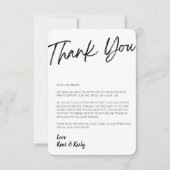 Wedstrijdtabel - Hartelijk dank Bedankkaart (Voorkant)