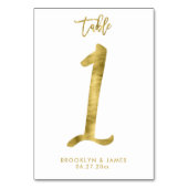 Wedstrijkgetallen Gold Foil-effect nummer 1 Kaart (Voorkant)
