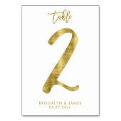 Wedstrijkgetallen Gold Foil-effect nummer 2 Kaart (Achterkant)