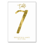 Wedstrijkgetallen Gold Foil-effect nummer 7 Kaart (Voorkant)