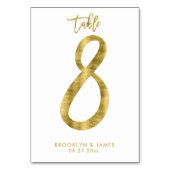 Wedstrijkgetallen Gold Foil-effect nummer 8 Kaart (Voorkant)