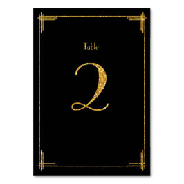 Wedstrijkgetallen Gold Sequins Art Deco 2 Kaart