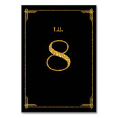 Wedstrijkgetallen Gold Sequins Art Deco 8 Kaart (Voorkant)