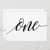 Wedstrijkgetallen - Luxe Typografie - zwart 1 Kaart (Voorkant / Achterkant)