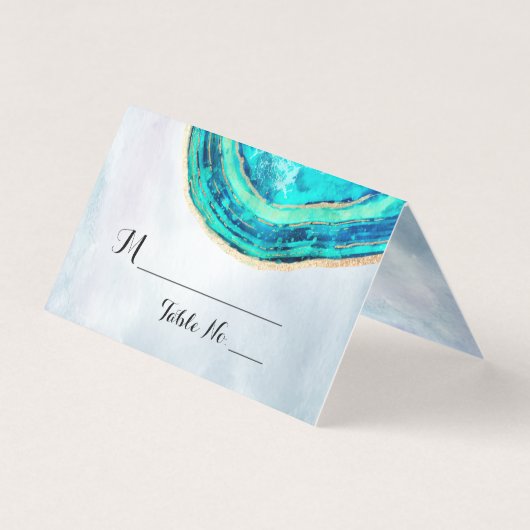 Wedstrijktabel nummer Escort Blauwgroen Gold Agate Kaart (Voorkant)