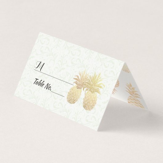 Wedstrijktabel nummer Escort Gold Pineapple Couple Kaart (Voorkant)