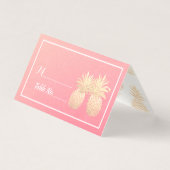 Wedstrijktabel nummer Escort Gold Pineapple Couple Kaart (Voorkant)