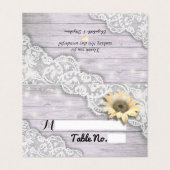 Wedstrijktafel Escort Lace Sunflower Wood Kaart (Buitenkant ongevouwen)