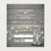 Wedstrijktafel met nummer Escort Champagne Glasses Kaart (Buitenkant ongevouwen)