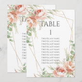 Wedstrijktafel-nummer Blush Rozen (Voorkant / Achterkant)