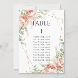 Wedstrijktafel-nummer Blush Rozen