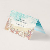 Wedstrijktafel nummer Escort Summer Beach Starfish Kaart (Achterkant)