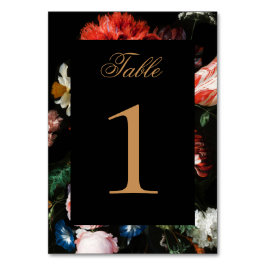 Wedstrijktafel nummer Kaart donkerzwarte rode Flor