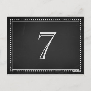 Wedstrijktafel-nummerkaarten Briefkaart