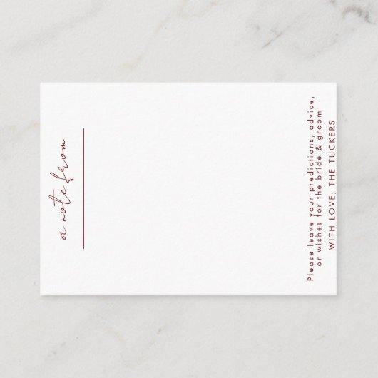 Wedtijd Capsule Custom Kaart and Envelope (Achterkant)