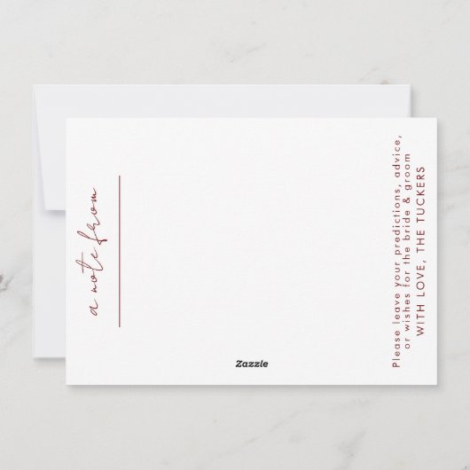 Wedtijd Capsule Custom Kaart and Envelope (Achterkant)