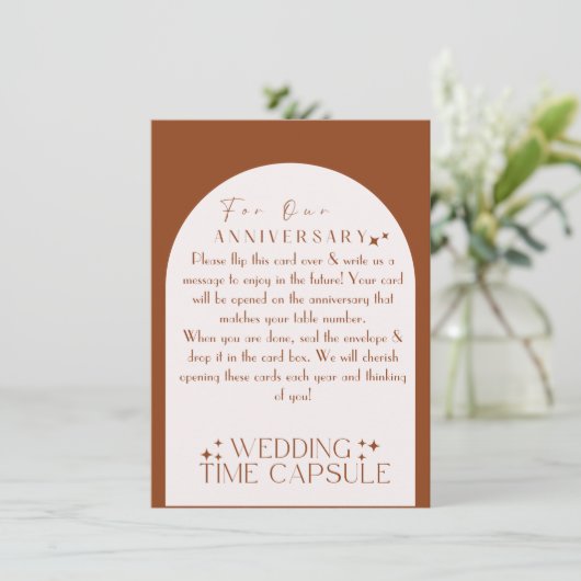 Wedtijd Capsule Custom Kaart and Envelope (Staand voorkant)