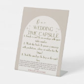 Wedtijd Capsule Pedestal Sign Reclamebord Met Voetstuk (Voorkant)