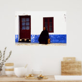 weduwe, Nazarre, Portugal Poster (Keuken)