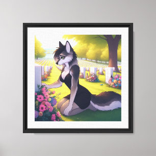 Weduwe Wolf Canvas Afdruk