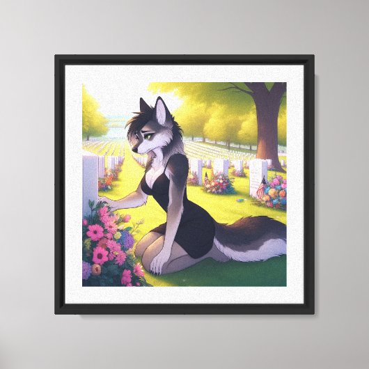 Weduwe Wolf Canvas Afdruk (Voorkant)