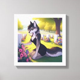 Weduwe Wolf Canvas Afdruk