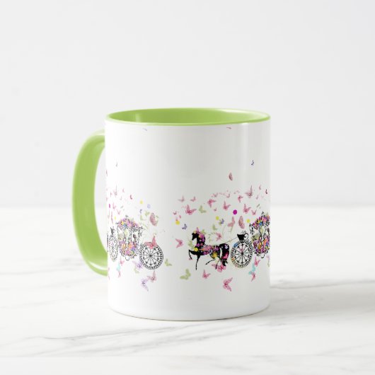 Weduwen en -bloemen mok (Voorkant links)